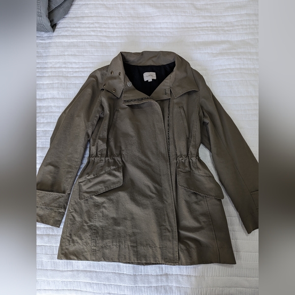 Loft Olive Green trench coat - Picture 1 of 4